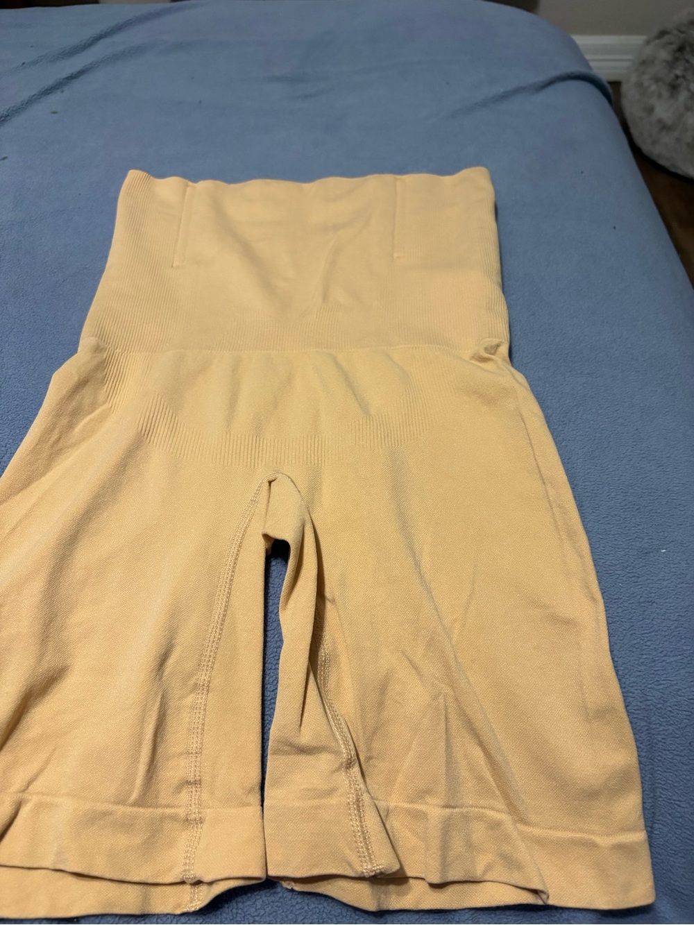 High-Waist Beige Shaping Shorts